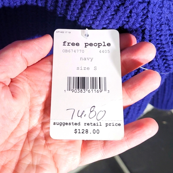 Free People Navy Sweater - Picture 6 of 10